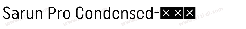 Sarun Pro Condensed字体转换